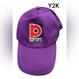 Vintage Y2K Premier drums made in England purple baseball cap excellent